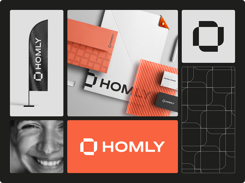 Homly brand identity artwork