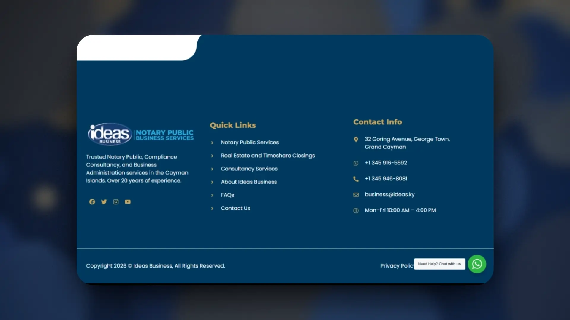 Ideas Business — Ideas Business website footer