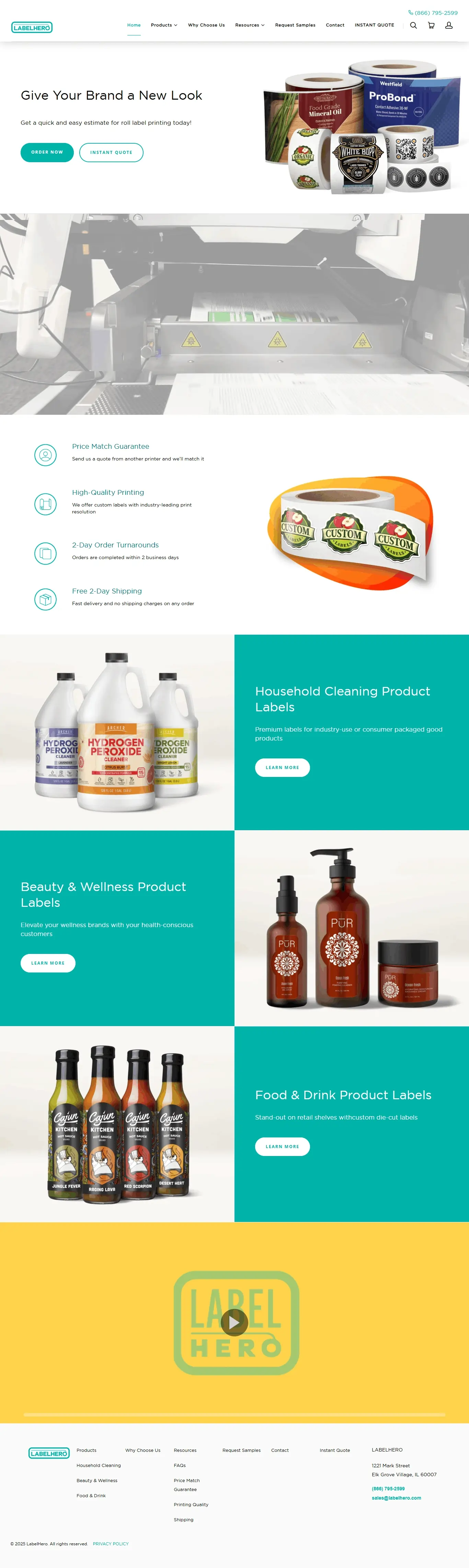 Label Hero website project screenshot