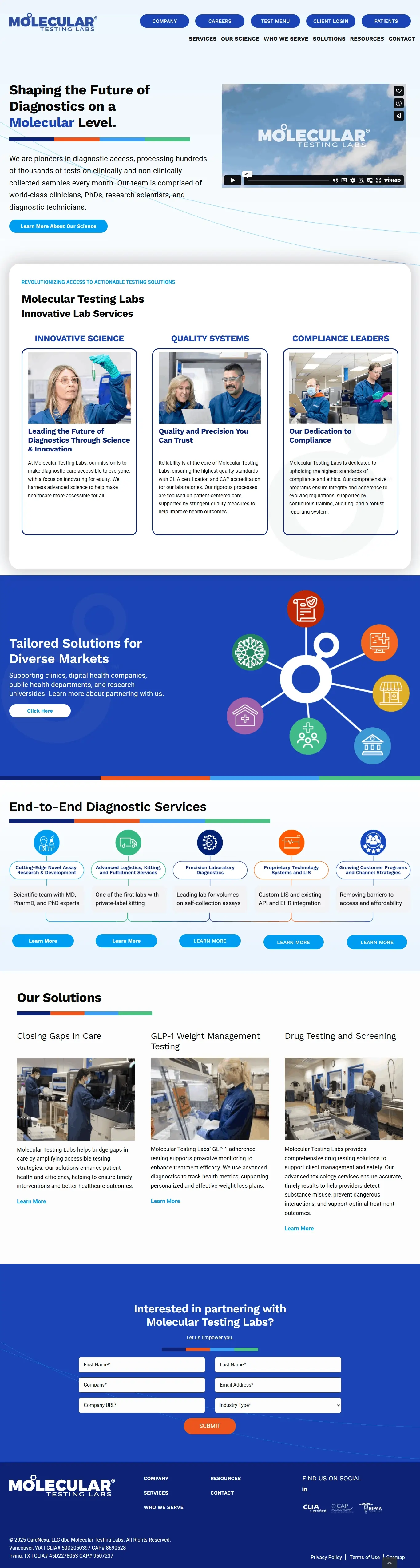Molecular website project screenshot