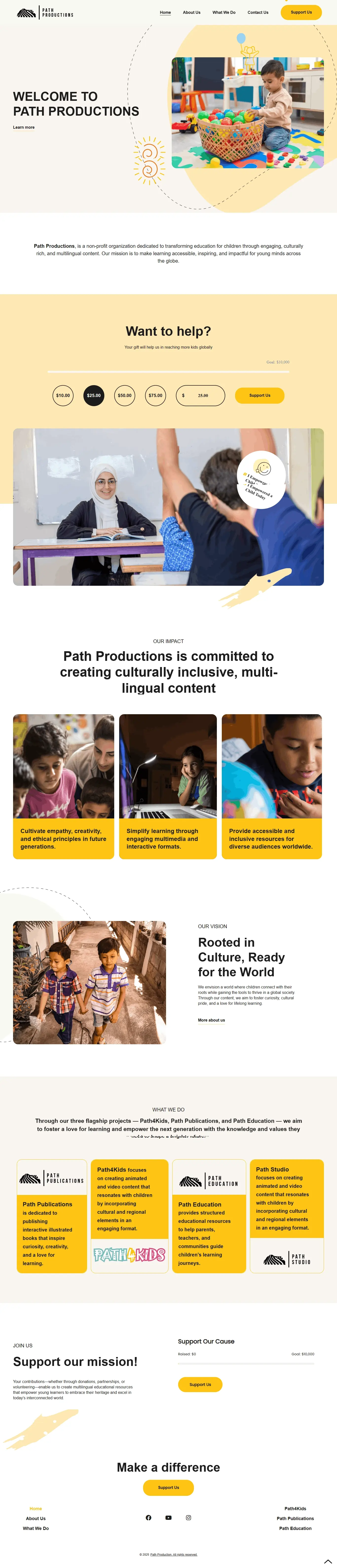 Path Production website project screenshot