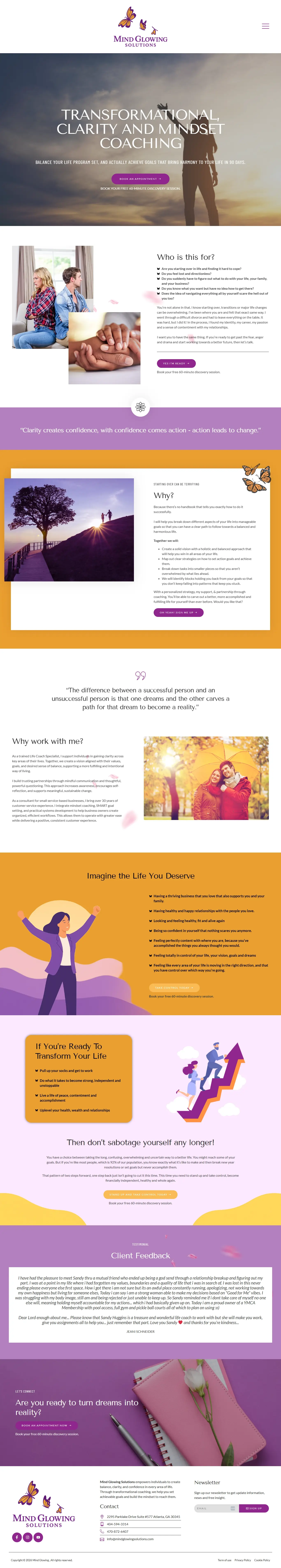 Mindglowing Solutions website project screenshot